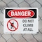 Signmission Do Not Climb At All, 10 in W x Rectangle, Plastic OS-2PACK-DS-P-710-L-2102 - alternate 3